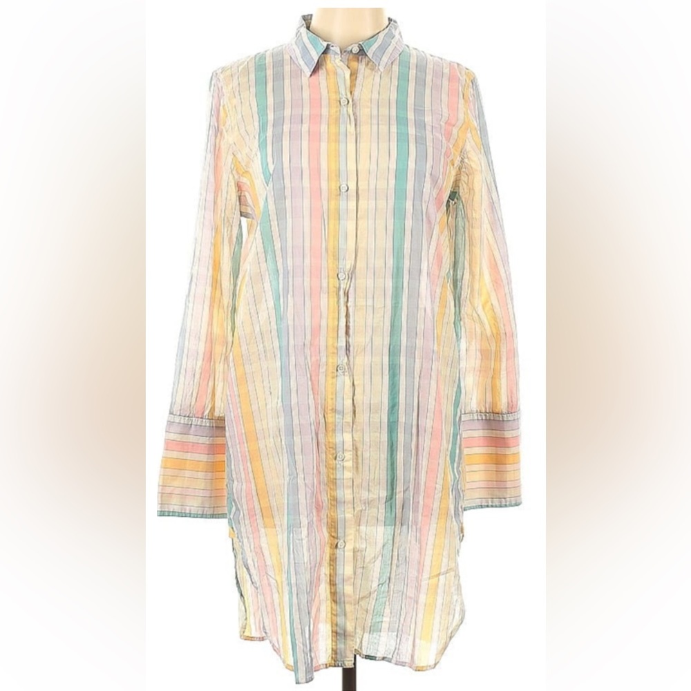 J. Crew Striped Swim Coverup
